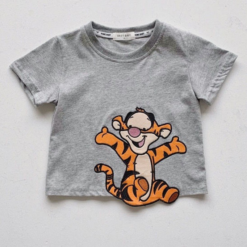 baby Kids Unisex Tom and Jerry and others Tshirts ユニセックス 男女兼用 ベビーキッズ  トムとジェリー＆ガーフィールド ＆ティガーアップリケ半袖 Tシャツ 子供服